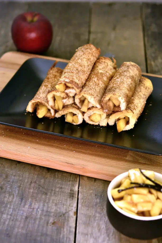 French toast rolls with apple-cinnamon filling