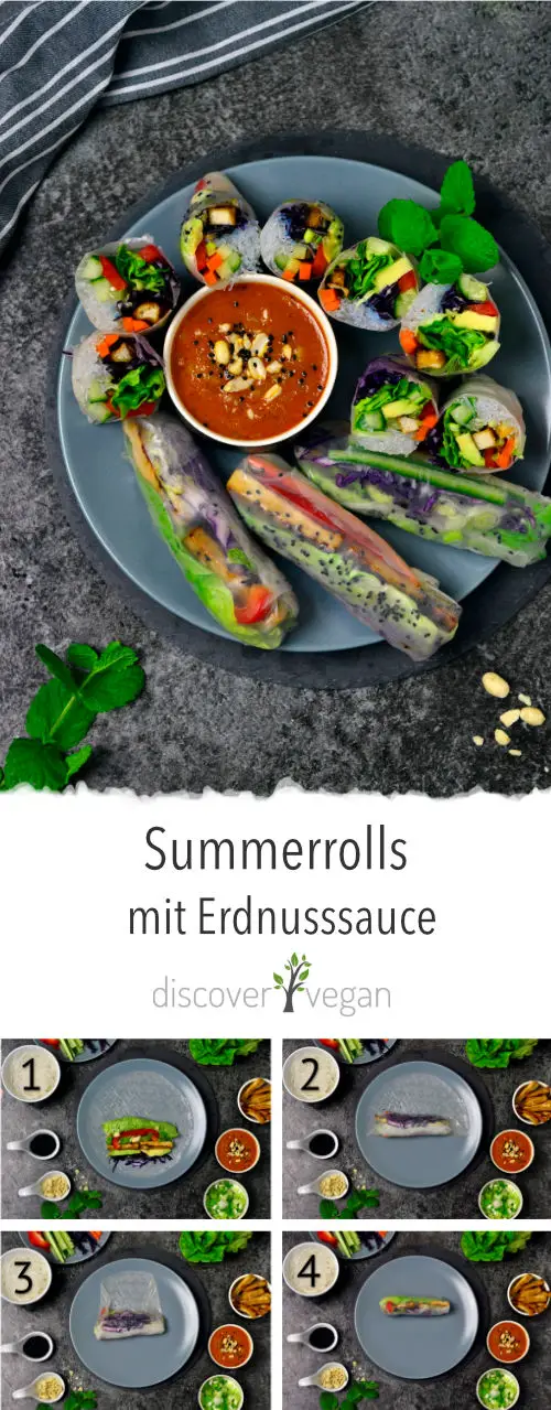 Summerrolls mit Erdnusssauce
