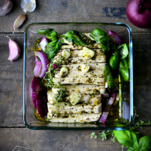 Grilled Feta Made of Tofu