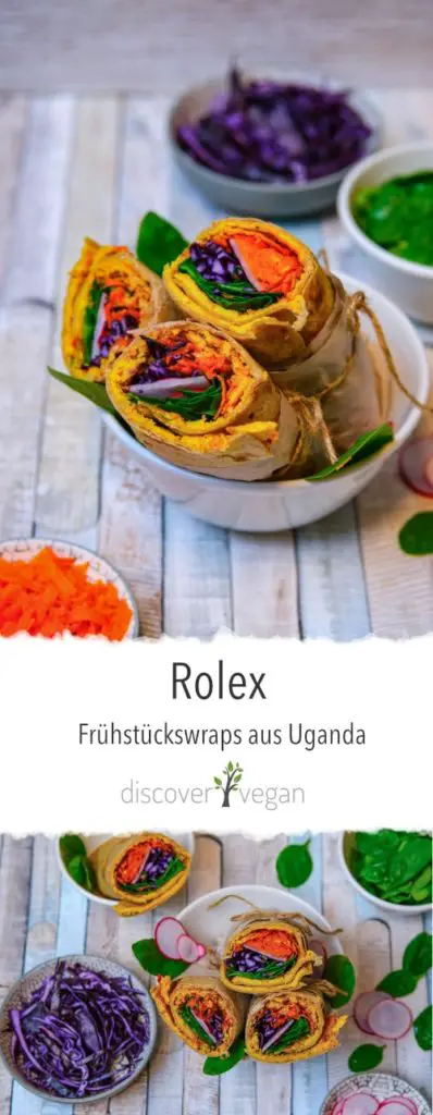 Rolex - ugandischer Frühstückswrap mit veganem Omelette