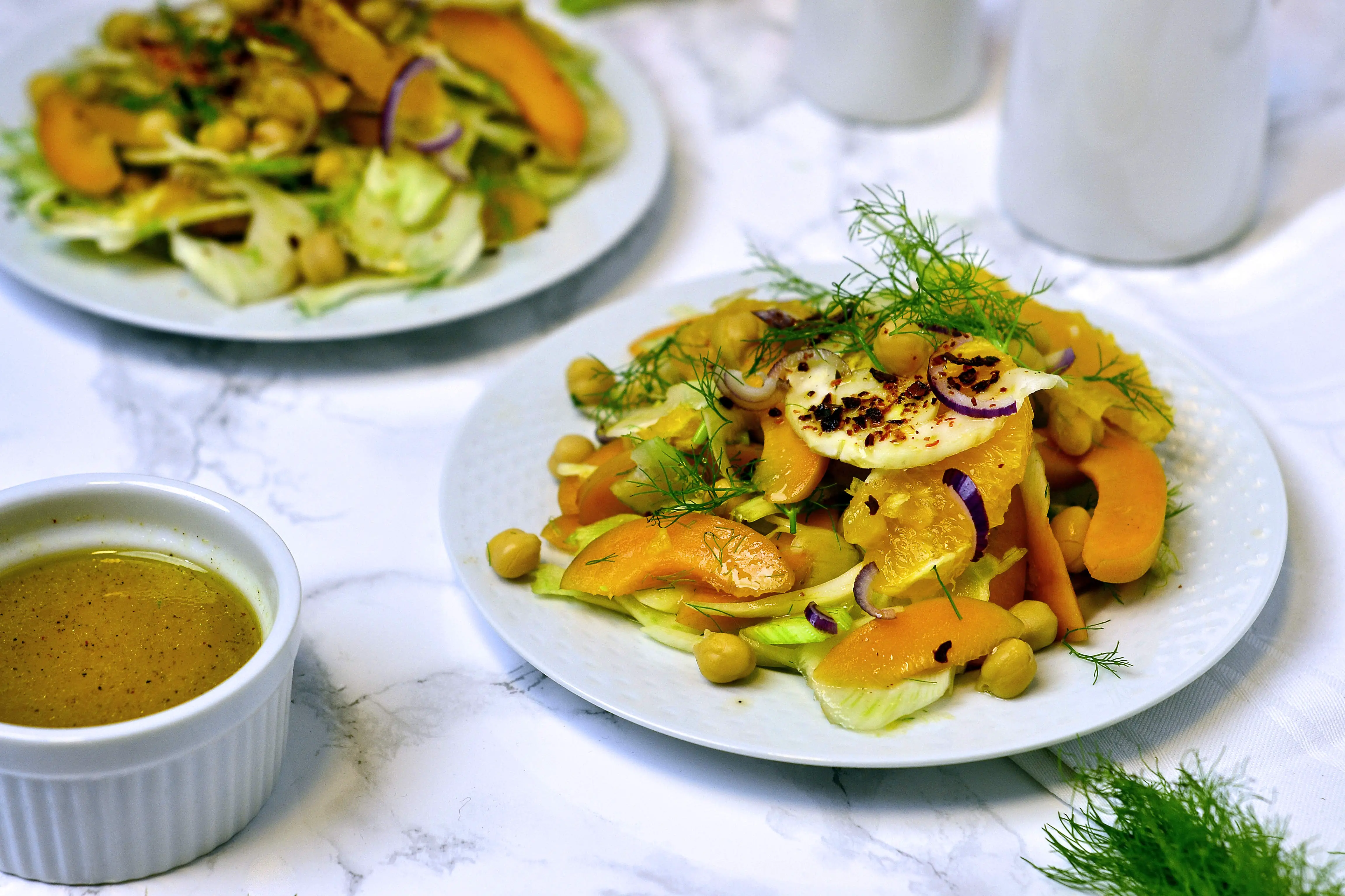 Kichererbsen-Fenchel-Salat - Fruchtig und würzig- Discover Vegan