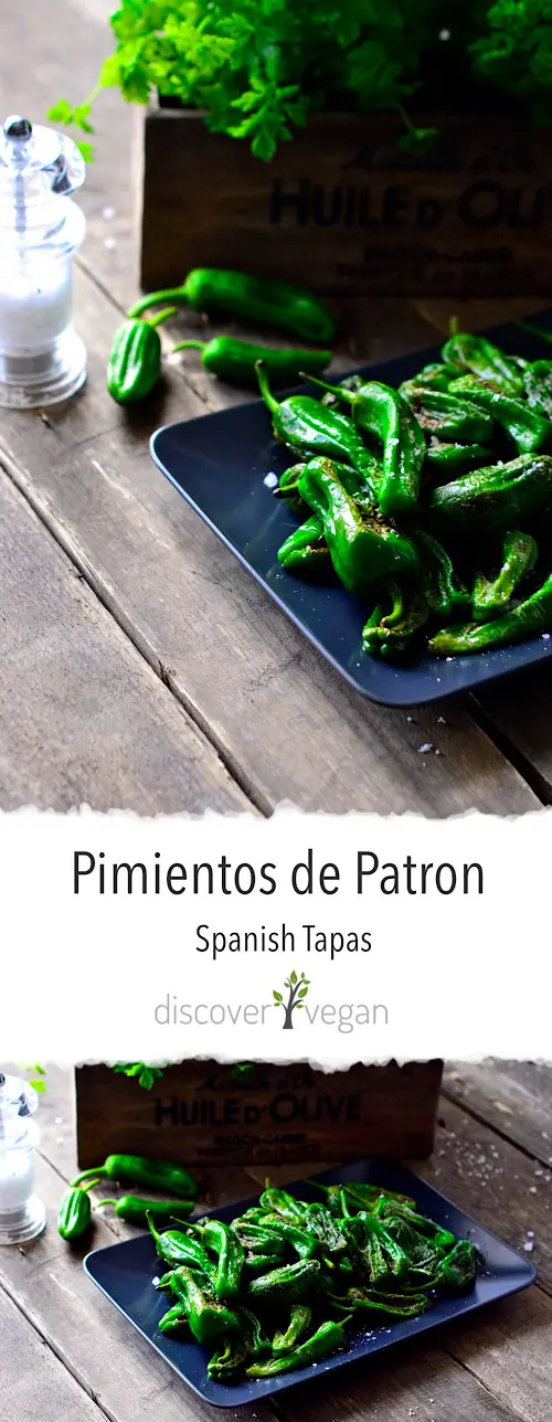 Pimientos de Patron - Vegan Spanish Tapas - Grilled Green Peppers