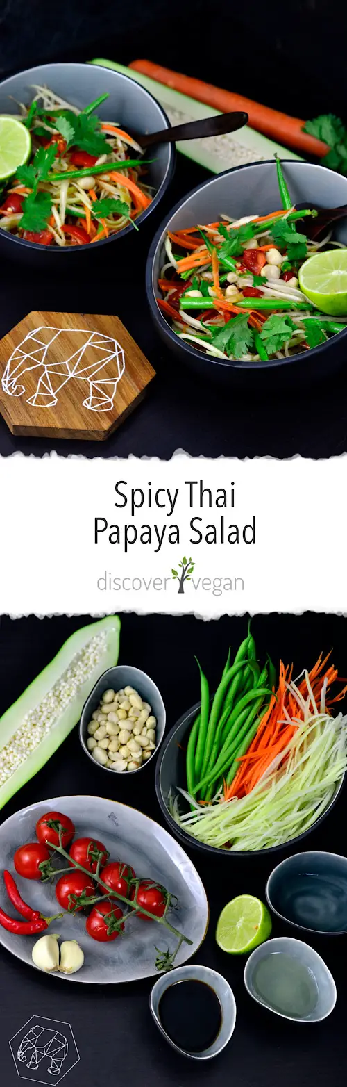 Spicy Thai Papaya Salad Som Tam 