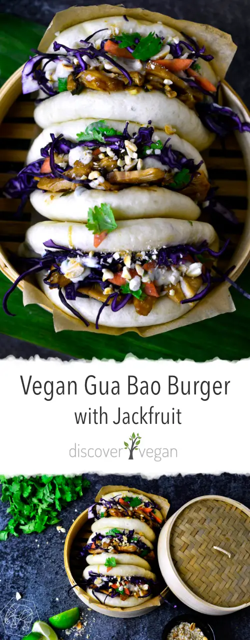 Vegan Gua Bao Burgers with Jackfruit - Taiwanese Streetfood / Fingerfood