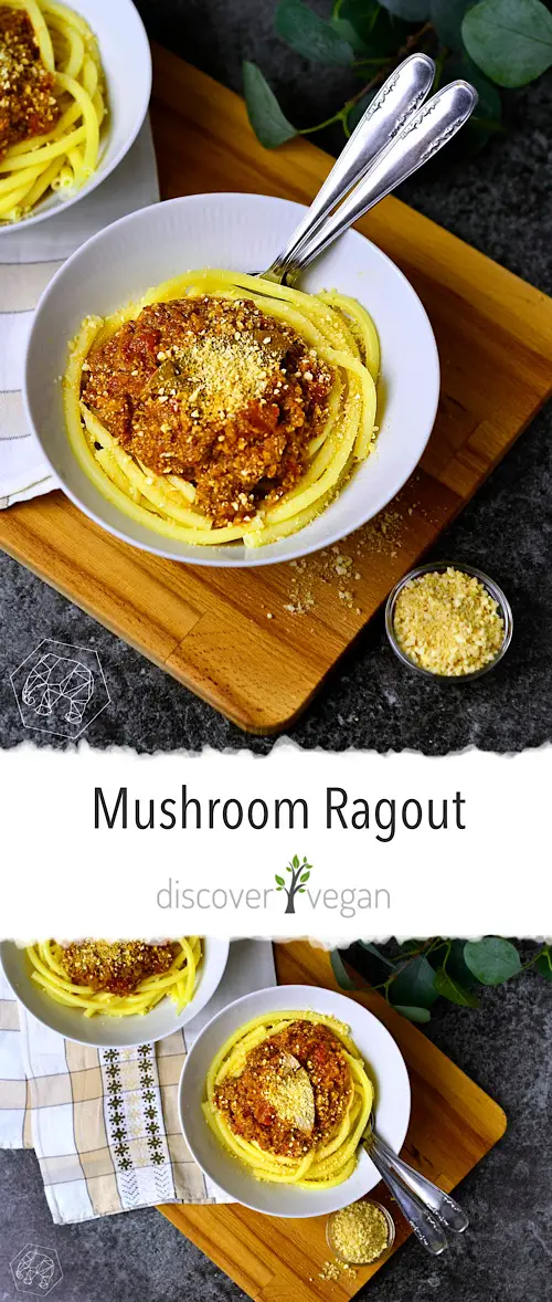 Vegan Mushroom Ragout with Macaroni - Hearty Ragout made of mushrooms and fresh vegetables